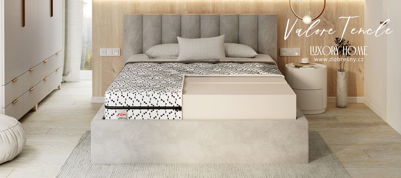 Latexová matrace VALORE TENCLE 160x200 cm s visco pěnou 19 cm