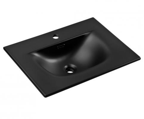 Zápustné keramické umyvadlo SKY 60 cm, černá-matná