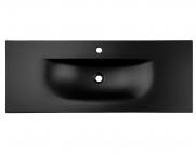 Zápustné keramické umyvadlo SKY 120 cm, černá matná