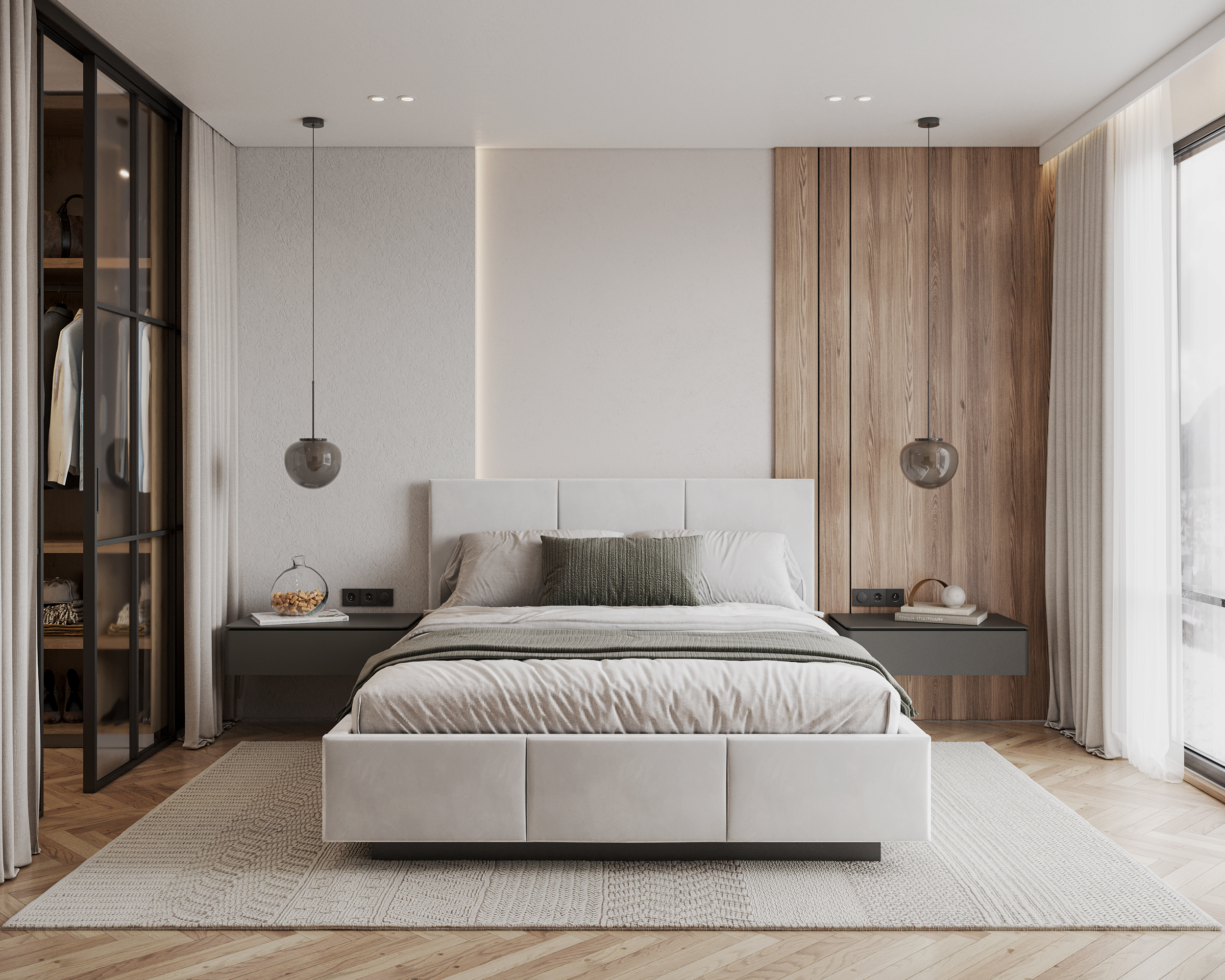 Čalouněná postel AVEIRO 140x200 s kovovým zdvižným roštem BÍLÁ