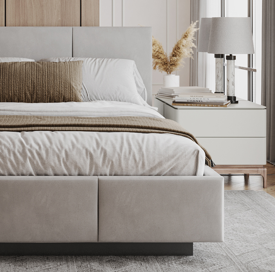 Čalouněná postel AVEIRO 160x200 s kovovým zdvižným roštem ŠEDÁ