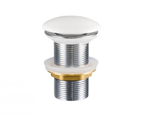 Umyvadlová výpusť click-clack Bílá-lesklá