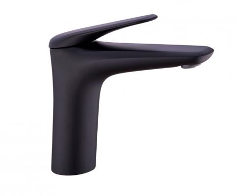 Nízká koupelnová baterie NIAGARA na desku ČERNÁ MATNÁ