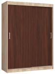 Šatní skříň s posuvnými dveřmi 150 cm MONO dub sonoma / wenge