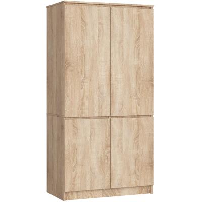 Šatní skříň s otočnými dveřmi 90cm 4D dub sonoma