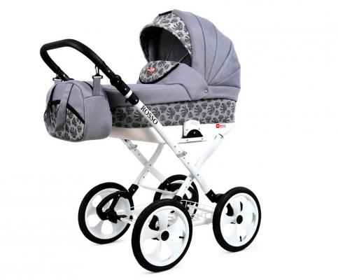 Kočárek 2v1 BabyLux  ROSSO SILVER LEAF