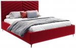 Čalouněná postel ELEGANTE 120x200 Vínová Paris s úložným prostorem kovový rošt