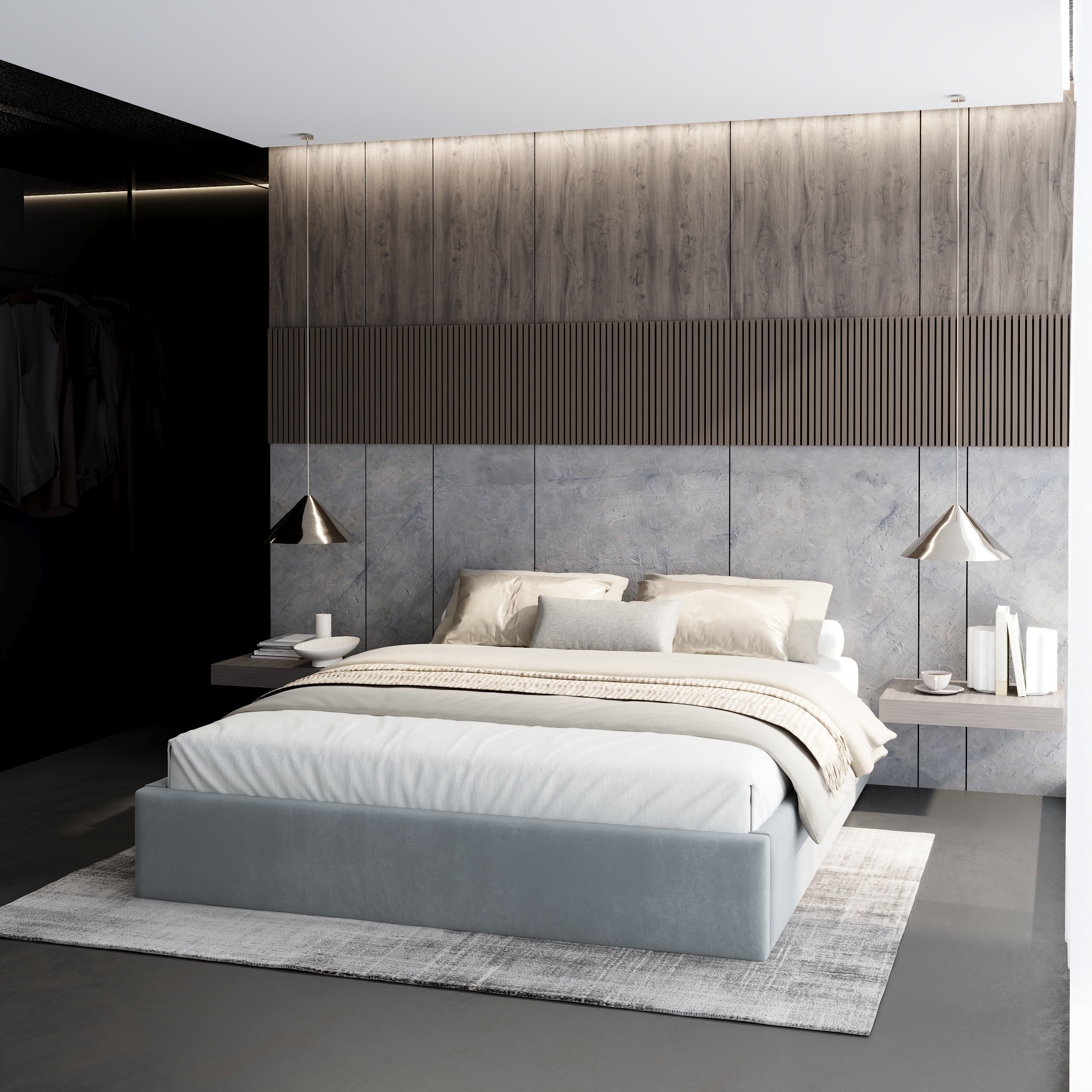 Čalouněná postel ORLANDO 140x200 Šedá Trinity s úložným prostorem kovový rošt