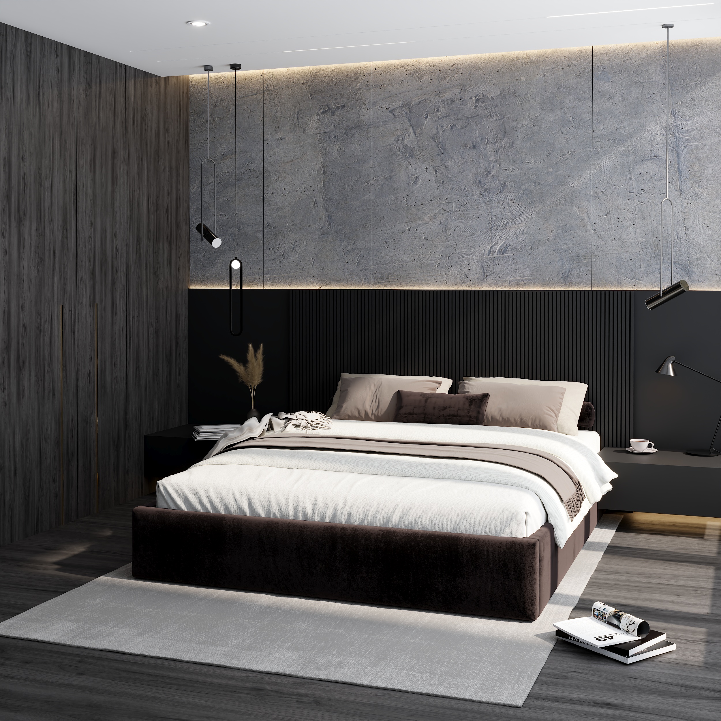 Čalouněná postel ORLANDO 120x200 Černá Trinity s úložným prostorem kovový rošt