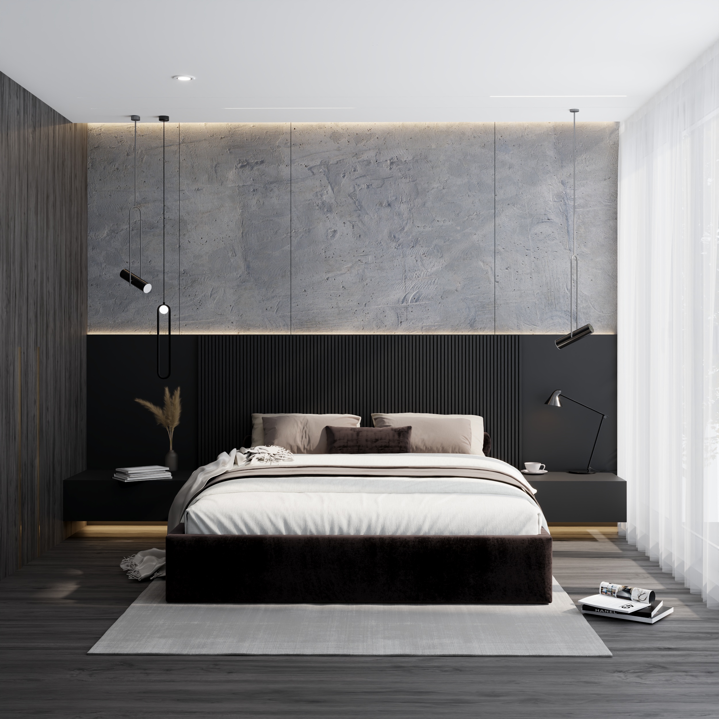 Čalouněná postel ORLANDO 120x200 Černá Trinity s úložným prostorem kovový rošt