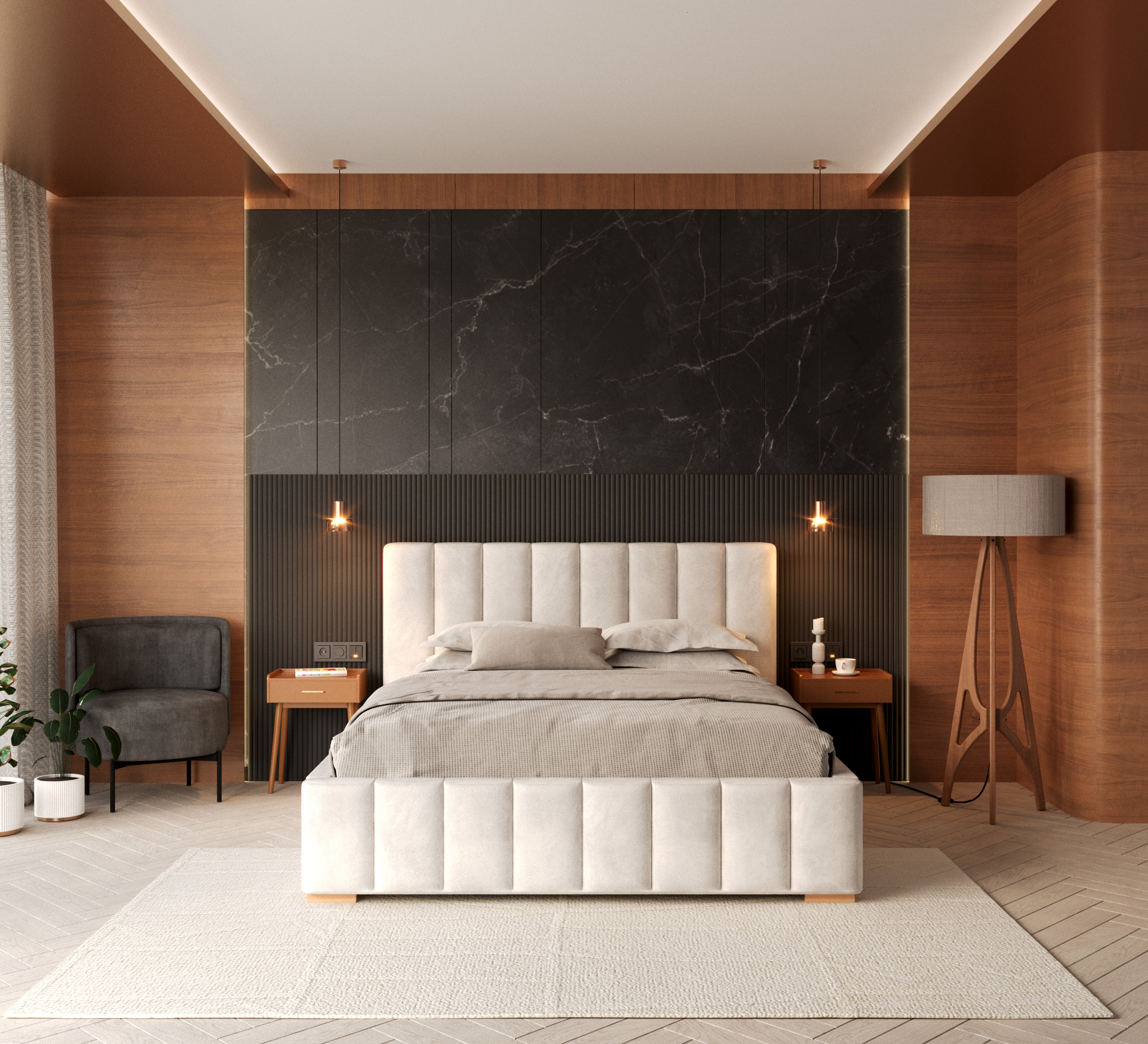 Čalouněná postel AUSTIN 120x200 cm Bílá Trinity s úložným prostorem kovový rošt