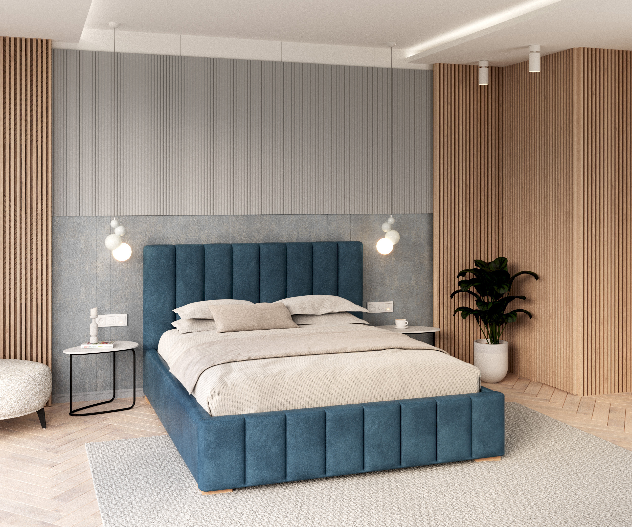 Čalouněná postel AUSTIN 90x200 cm Tyrkysová Trinity s úložným prostorem kovový rošt
