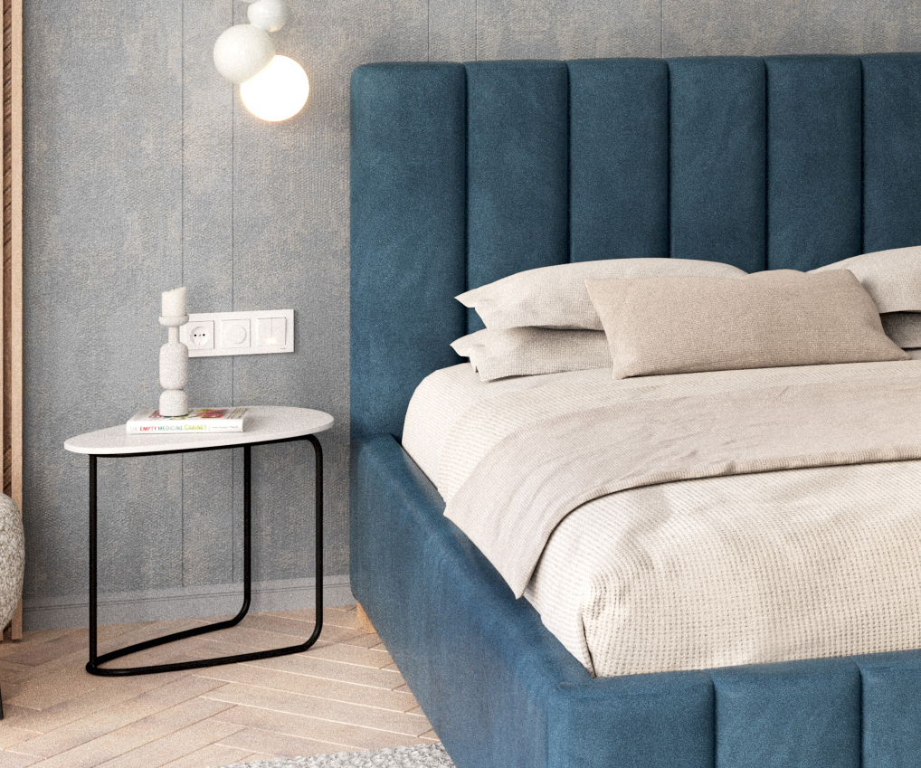 Čalouněná postel AUSTIN 160x200 cm Tyrkysová Trinity s úložným prostorem kovový rošt