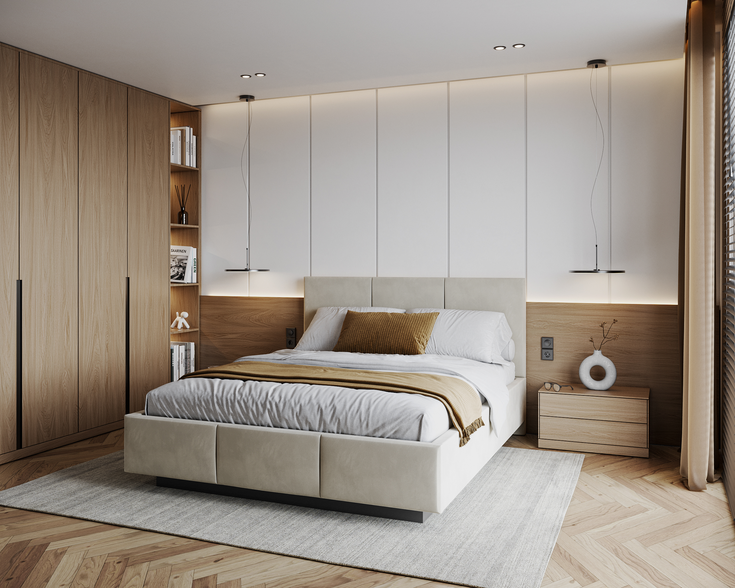 Čalouněná postel AVEIRO 140x200 s kovovým zdvižným roštem PARIS KRÉMOVÁ