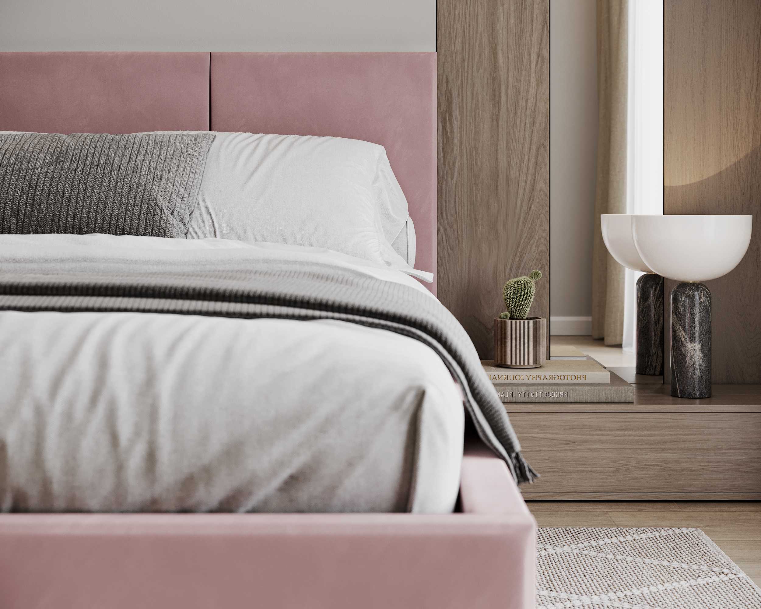 Čalouněná postel AVEIRO 160x200 s kovovým zdvižným roštem PARIS RŮŽOVÁ