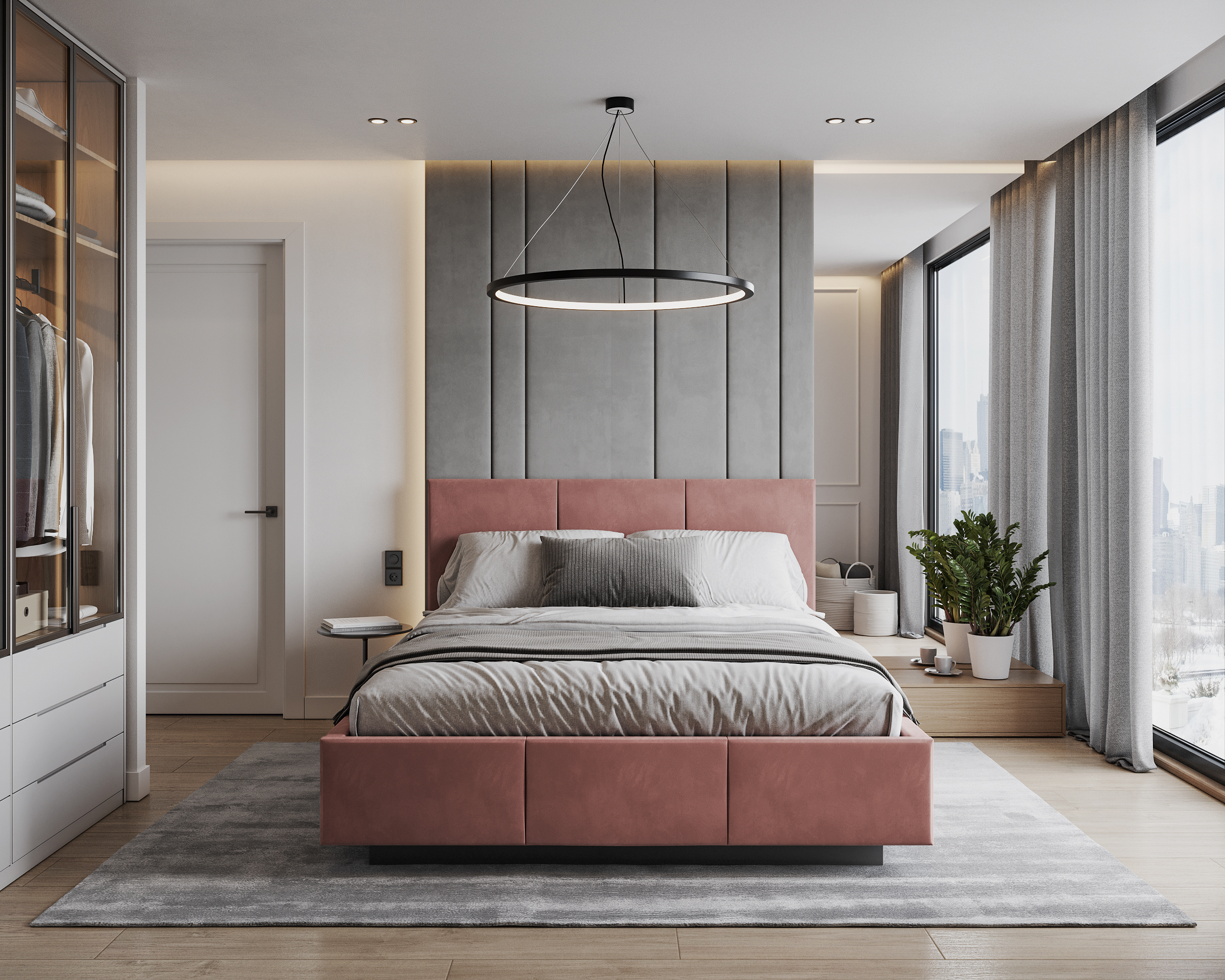 Čalouněná postel AVEIRO 120x200 s kovovým zdvižným roštem PARIS LOSOSOVÁ