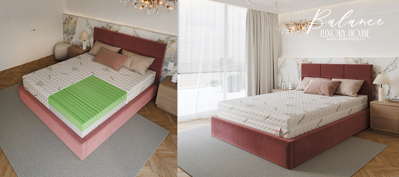 Pěnová matrace BALANCE 160x200 cm 20 cm ALOE VERA