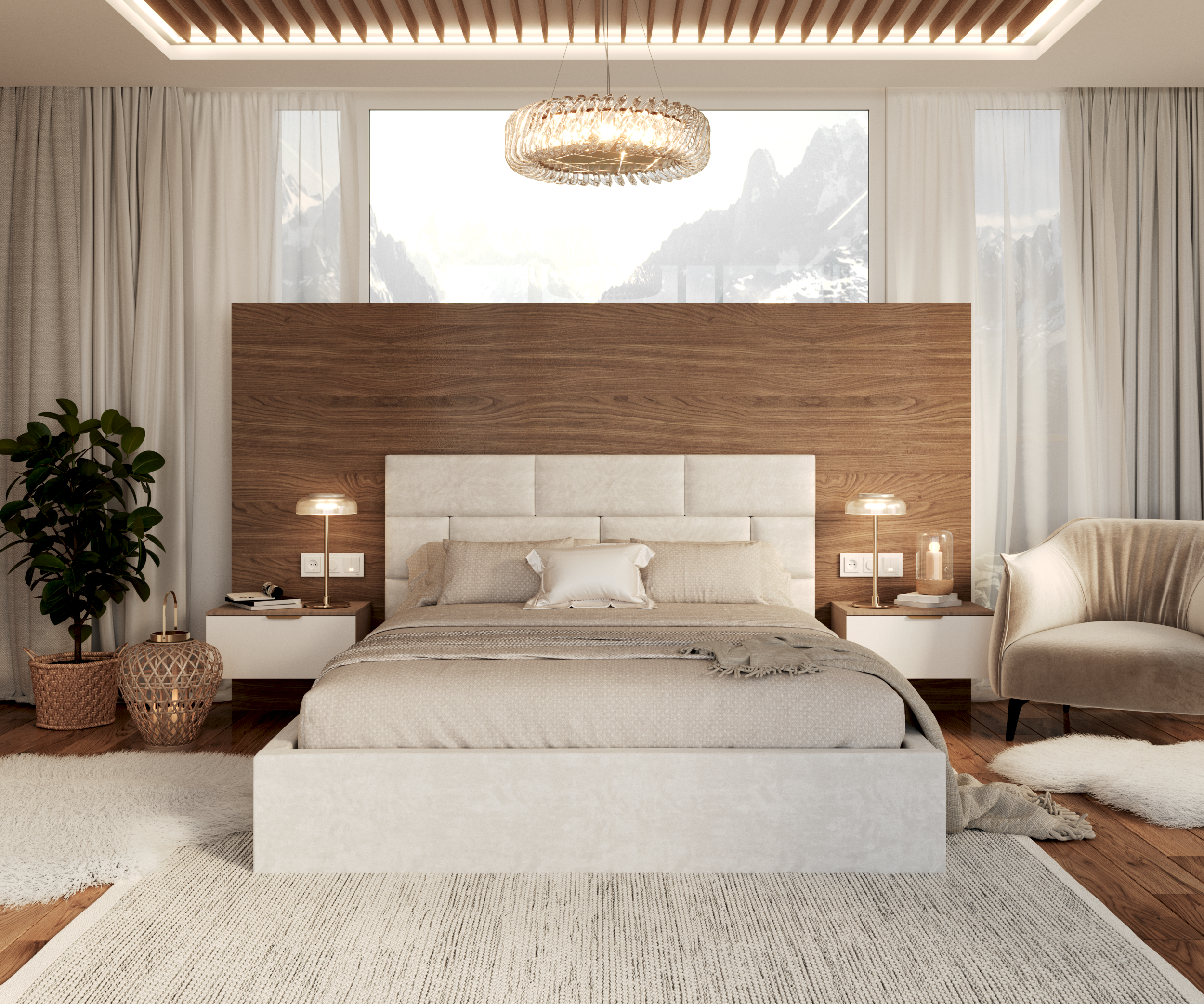 Čalouněná postel PASADENA 160x200 s kovovým roštem BÍLÁ