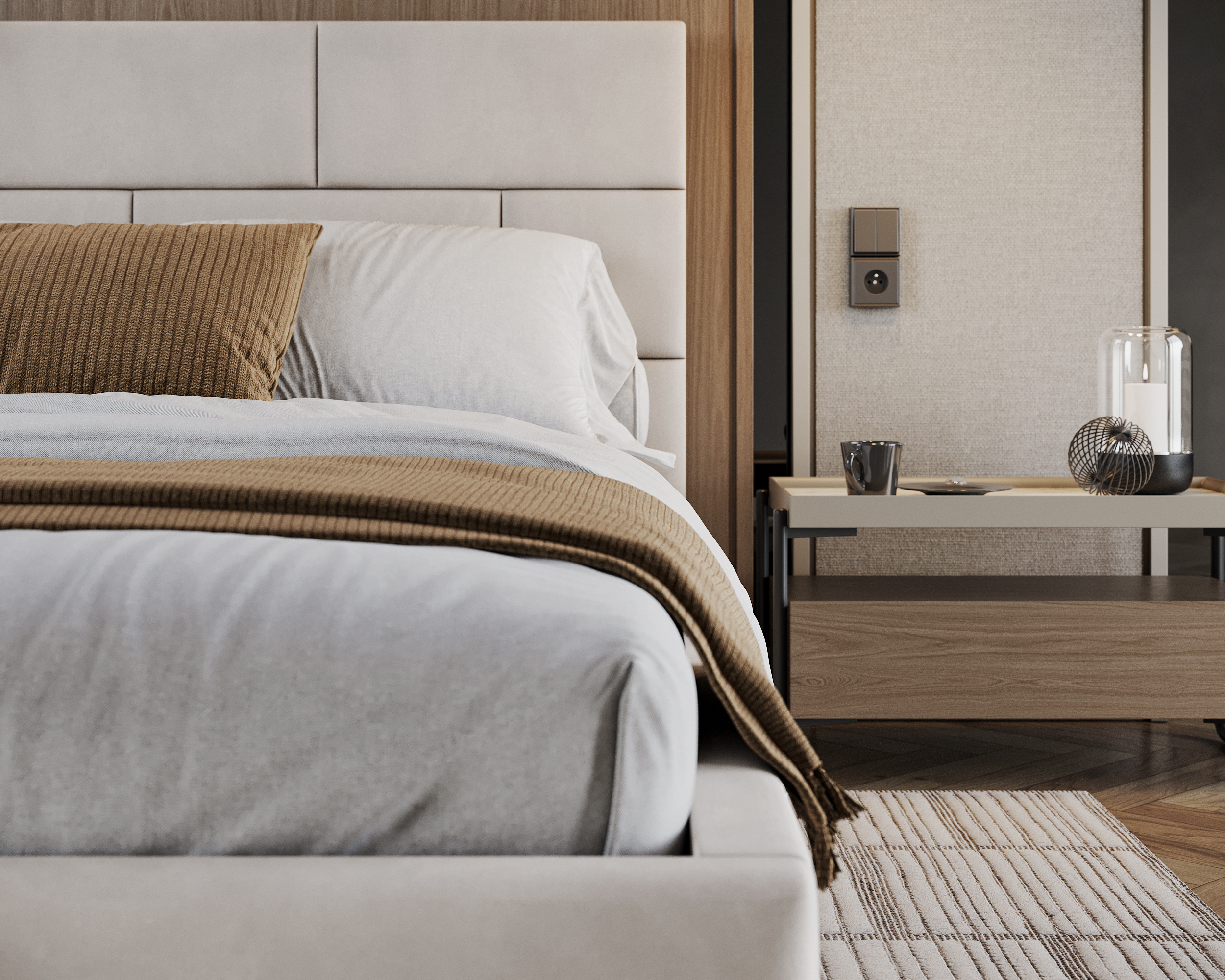 Čalouněná postel PASADENA PARIS 160x200 s kovovým roštem KRÉMOVÁ