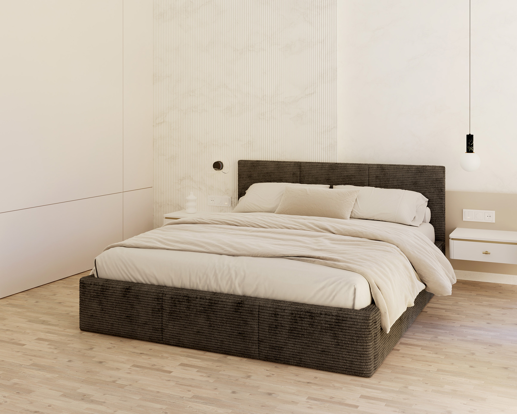 Čalouněná postel FRESIA 90x200 s kovovým zdvižným roštem ČERNÁ SZTRUKS