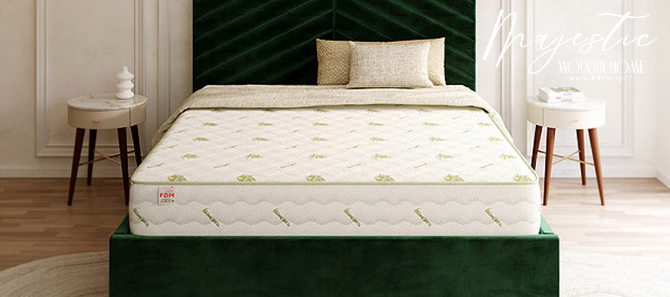 Pěnová matrace MAJESTIC ALOE VERA 200x200cm z polyuretanové pěny 21cm