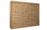 Šatní skříň s posuvnými dveřmi YORK - 250x200cm -Dub Artisan-