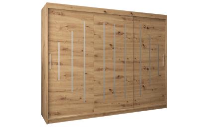Šatní skříň s posuvnými dveřmi YORK - 250x200cm -Dub Artisan-