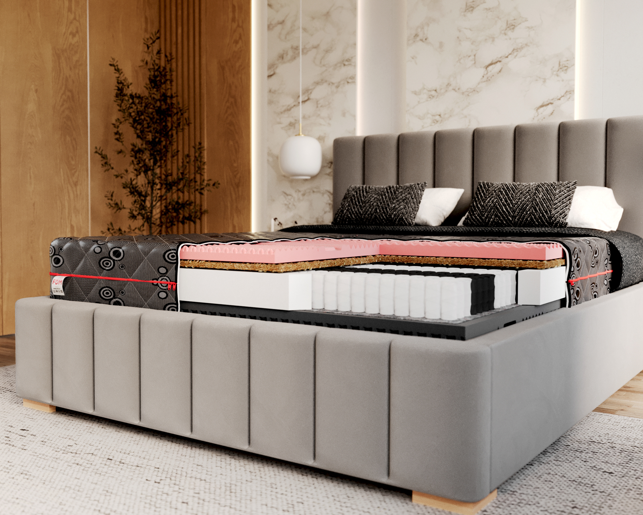 Taštičková matrace SALERNO JACQUARD 120x200 cm 27 cm