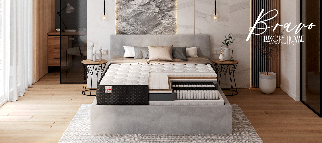 Taštičková matrace BRAVO CASHMERE 90x200 cm 23 cm