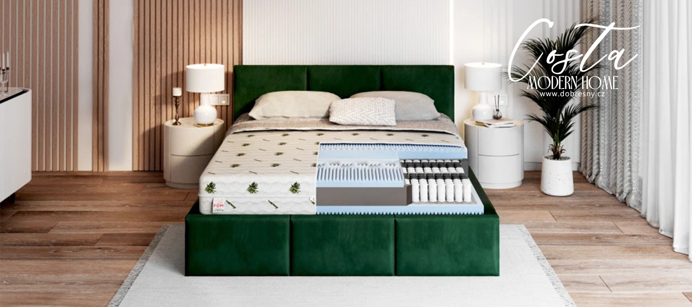 Taštičková matrace COSTA ALOE VERA 200x200 cm 20cm