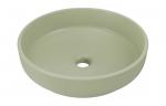 Keramické umyvadlo RIVER 1 na desku, 40 cm, matná olivově zelená