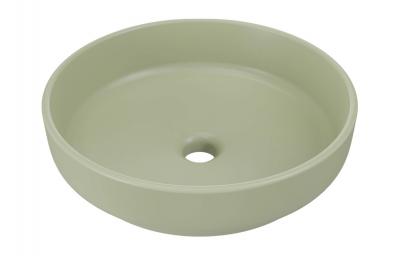 Keramické umyvadlo RIVER 1 na desku, 40 cm, matná olivově zelená