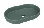 Keramické umyvadlo RIVER na desku, 55 cm, matná zelená