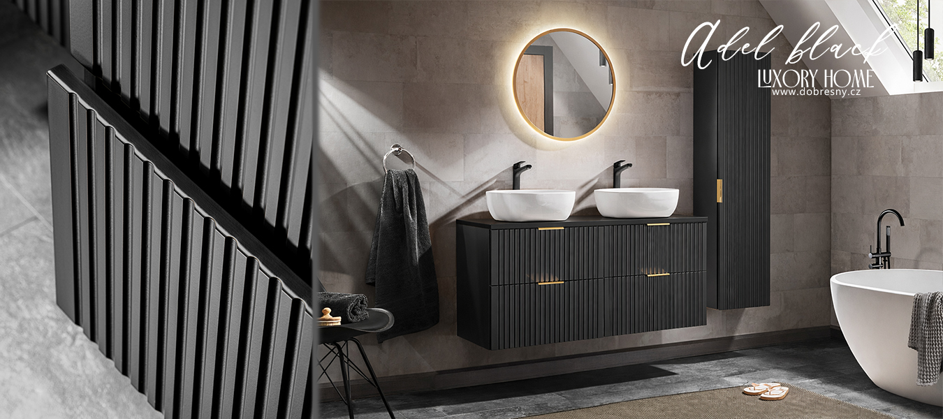 Koupelnová sestava ADEL BLACK SMILE 120cm