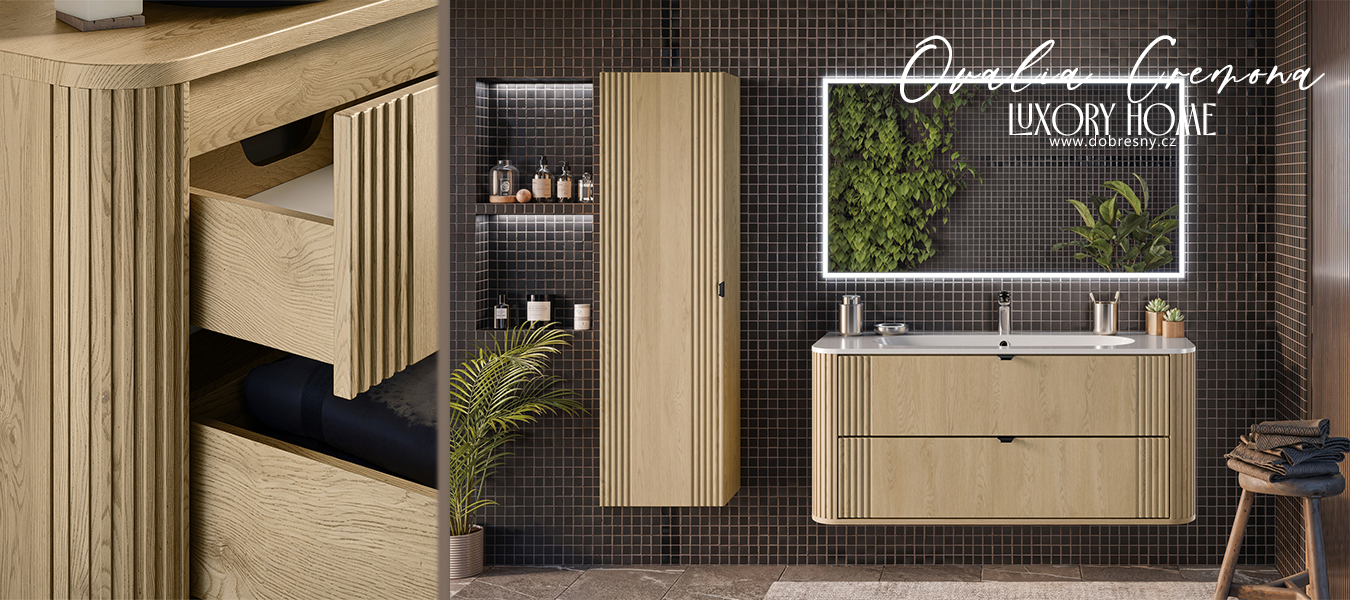 Koupelnová skříňka pod umyvadlo OVALIA CREMONA 120cm