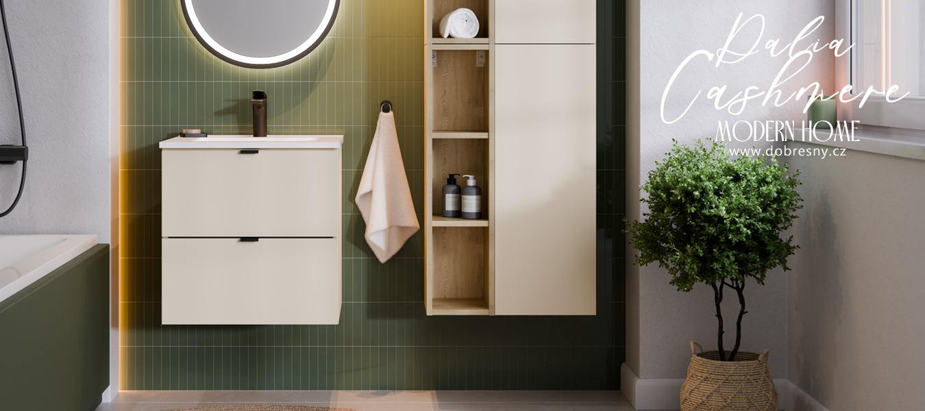 Koupelnová skříňka pod umyvalo DALIA CASHMERE 50 cm / 2 zásuvky