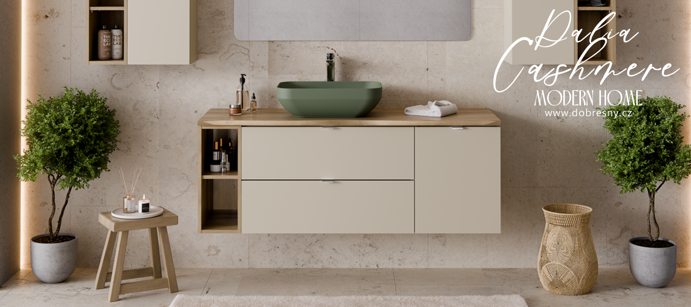 Koupelnová skříňka pod umyvalo DALIA CASHMERE 80 cm / 2 zásuvky
