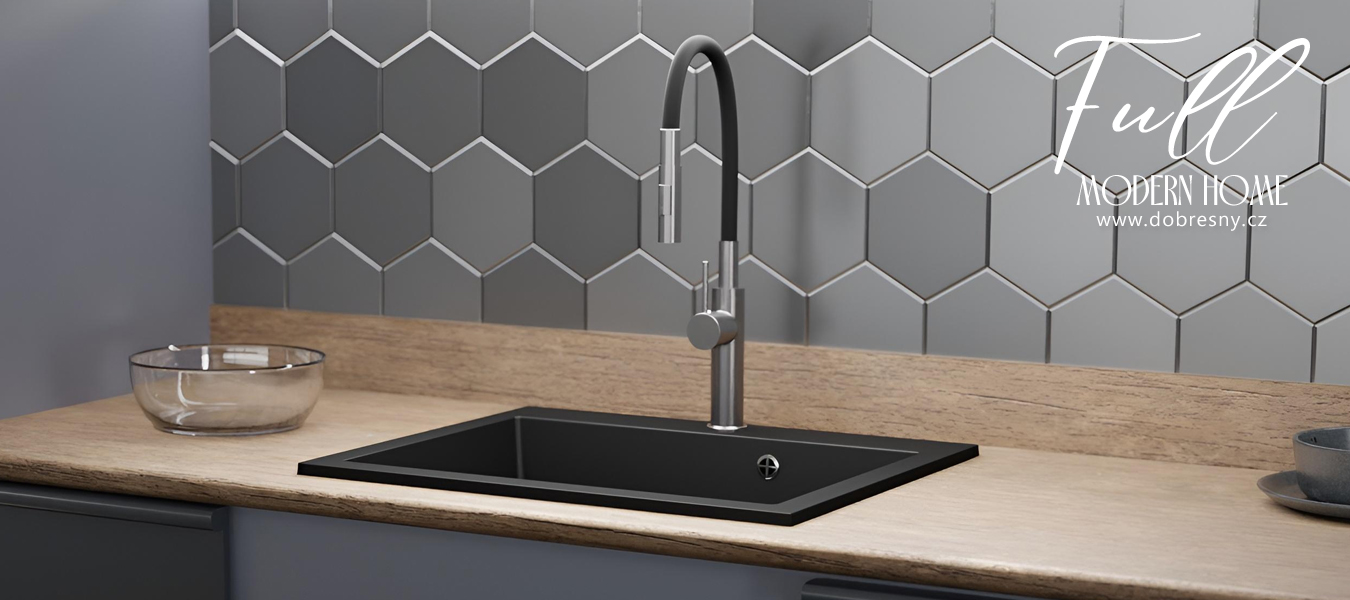 Kuchyňská baterie FULL - gunmetalová šedá (Gun Grey)