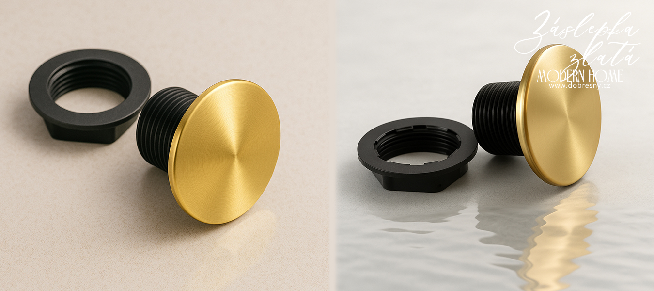 Záslepka do dřezu 35mm ZLATÁ