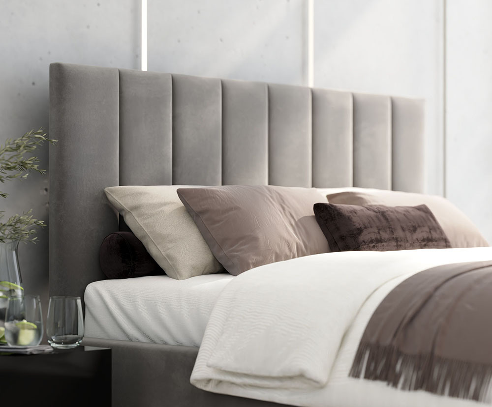 Čalouněná postel AUSTIN 120x200cm Tmavě šedá Paris s úložným prostorem kovový rošt