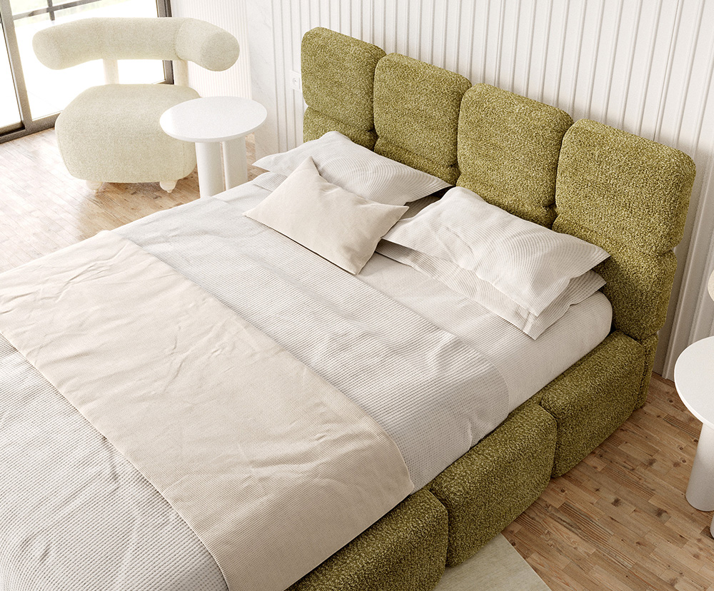 Čalouněná postel DELICATO 160x200 cm Zelená Cleo s úložným prostorem kovový rošt