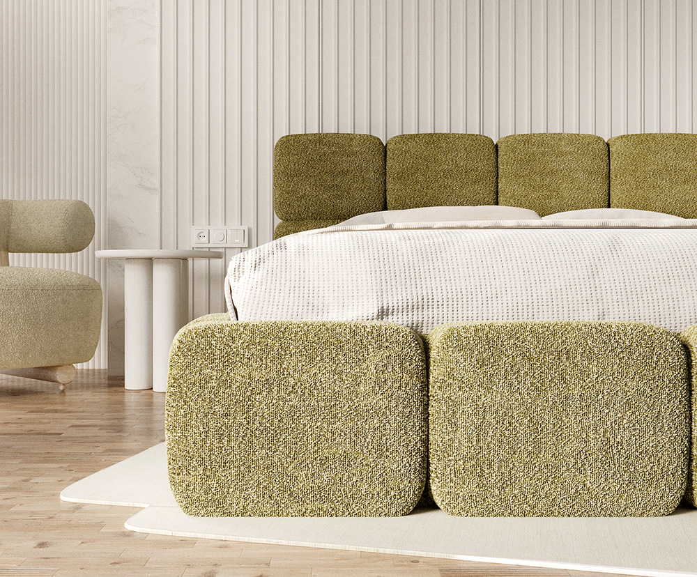 Čalouněná postel DELICATO 180x200 cm Zelená Cleo s úložným prostorem kovový rošt