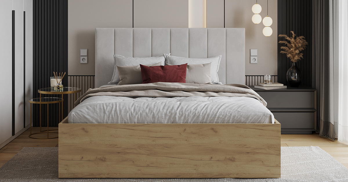 Čalouněná postel GRENADA 90x200 cm se zdvižným roštem bílá