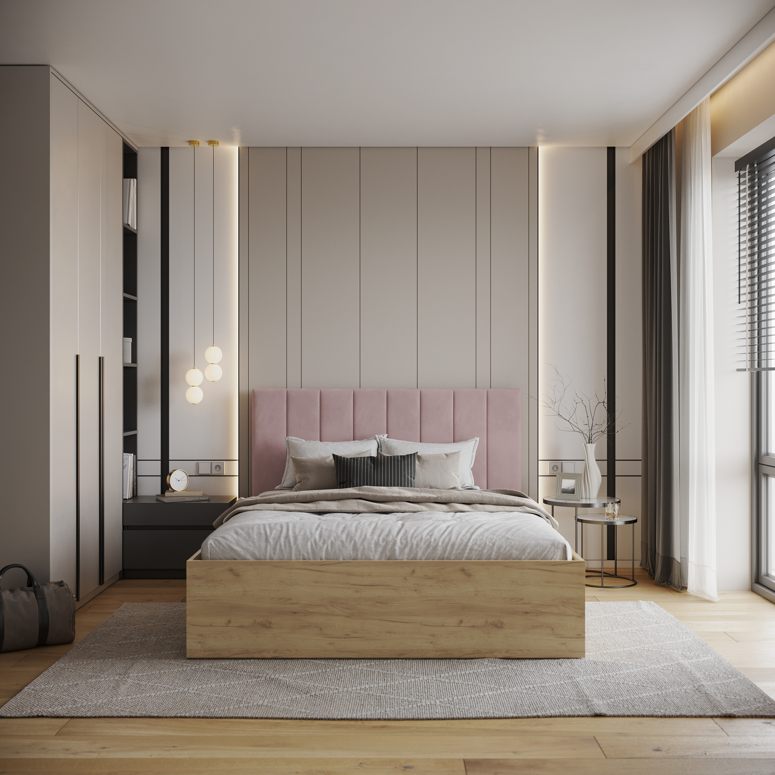 Čalouněná postel GRENADA 140x200 cm se zdvižným roštem růžová