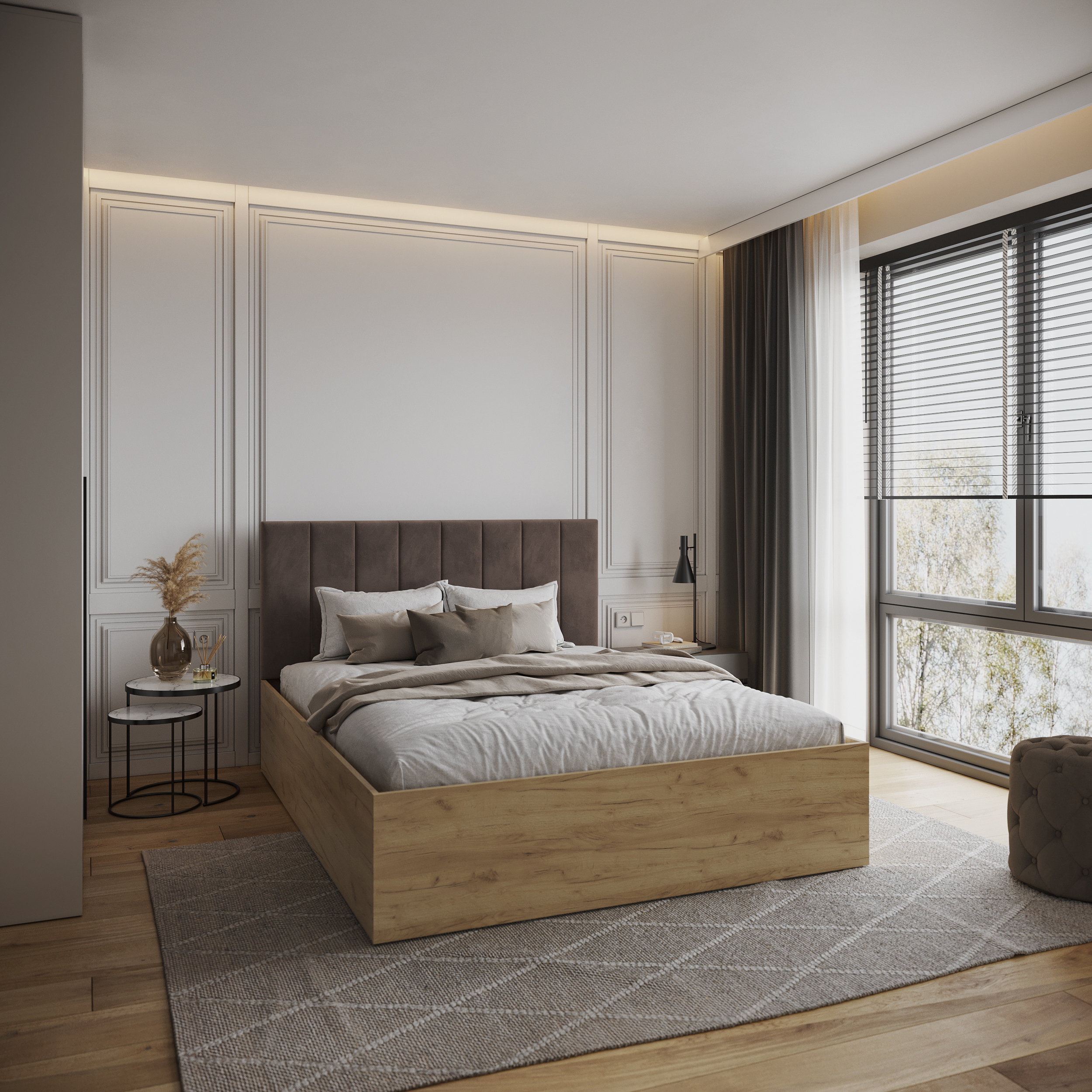 Čalouněná postel GRENADA 160x200 cm se zdvižným roštem hnědá