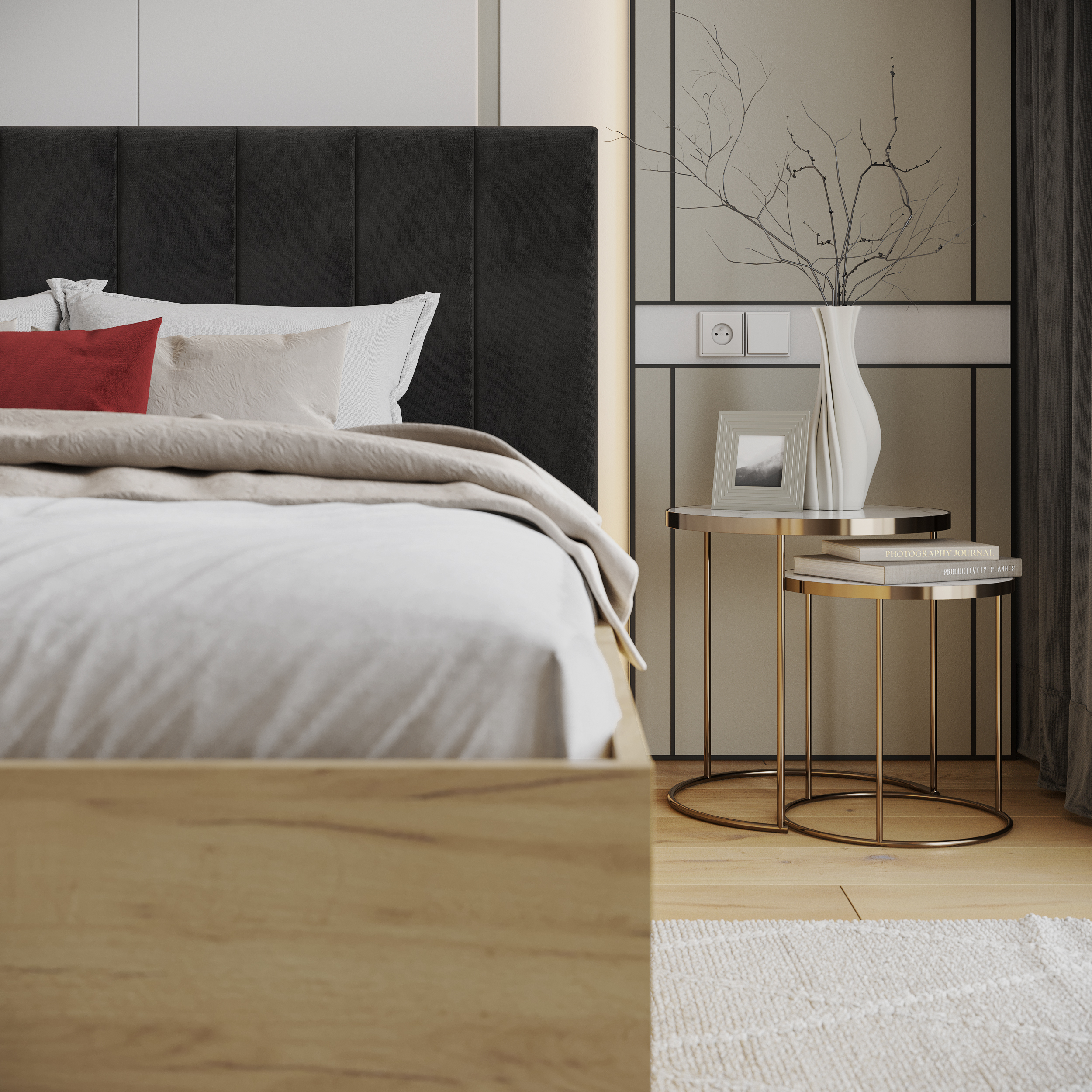 Čalouněná postel GRENADA 90x200 cm se zdvižným roštem černá