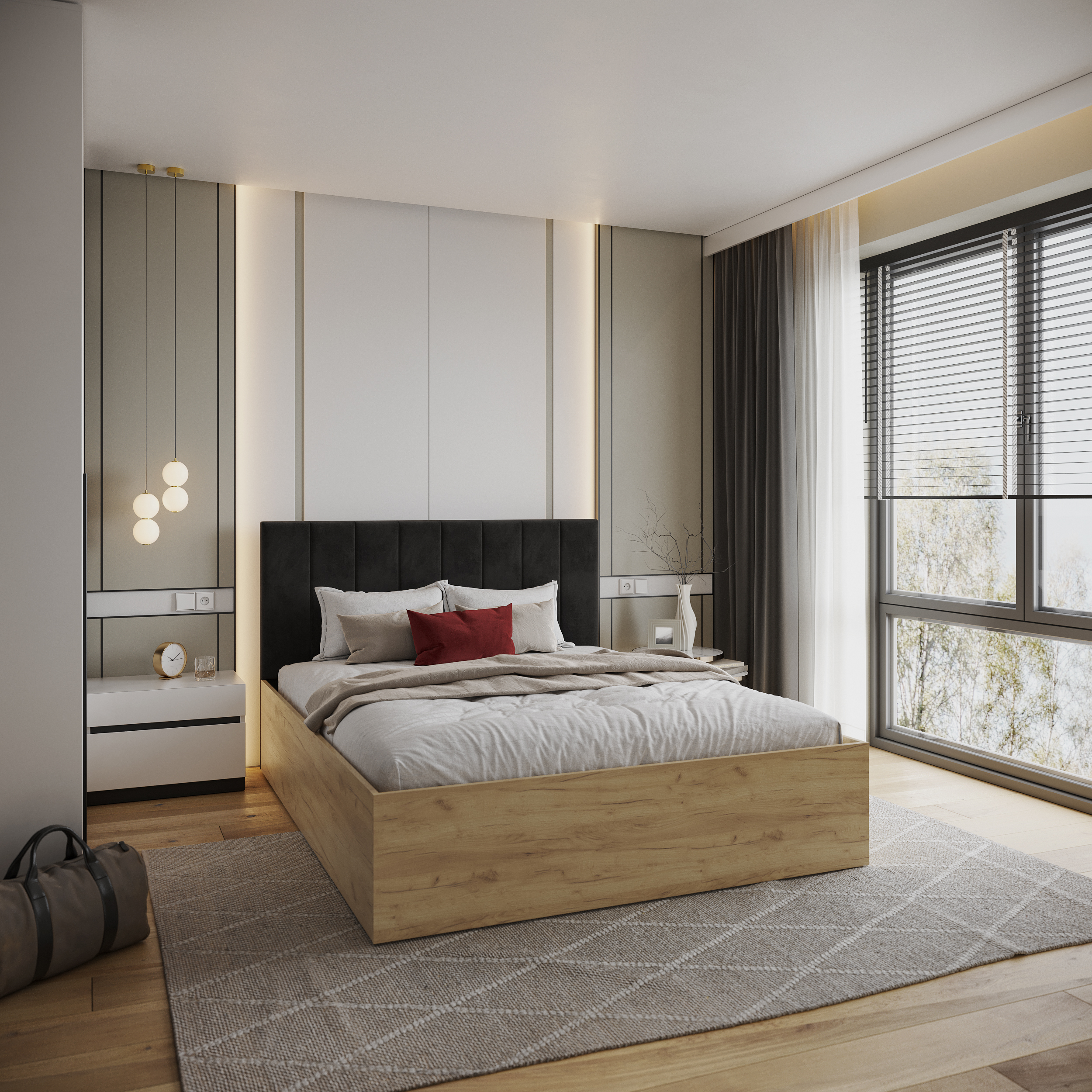 Čalouněná postel GRENADA 140x200 cm se zdvižným roštem černá