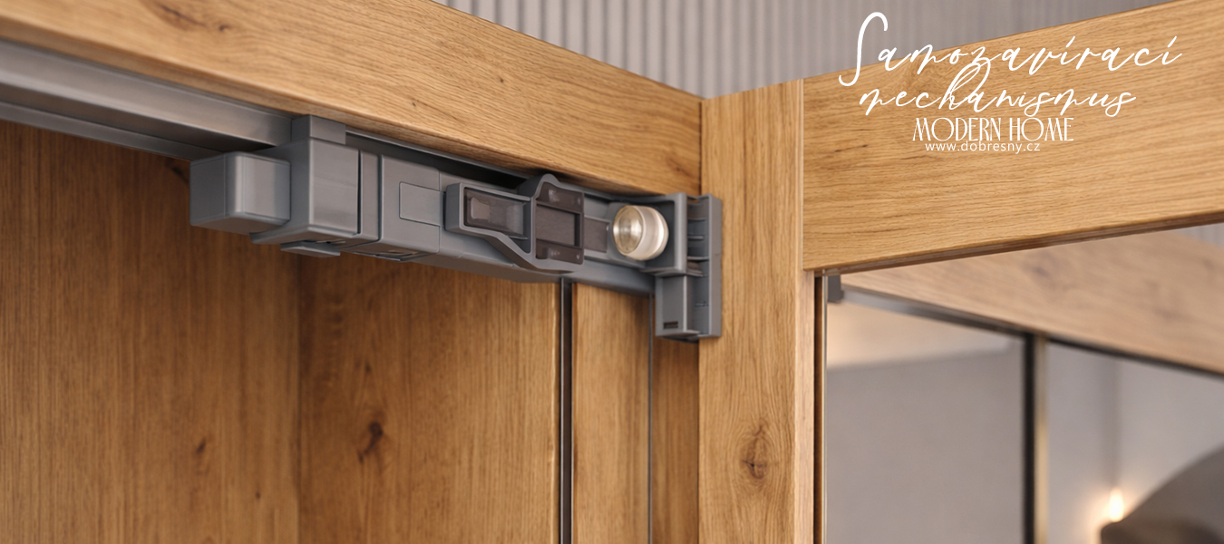Samozavírací mechanismus do skříní s posuvnými dveřmi – 1 sada (2 ks)