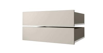 Sada zásuvek 2ks - Do šatních skříní s posuvnými dveřmi 100cm | Kašmír