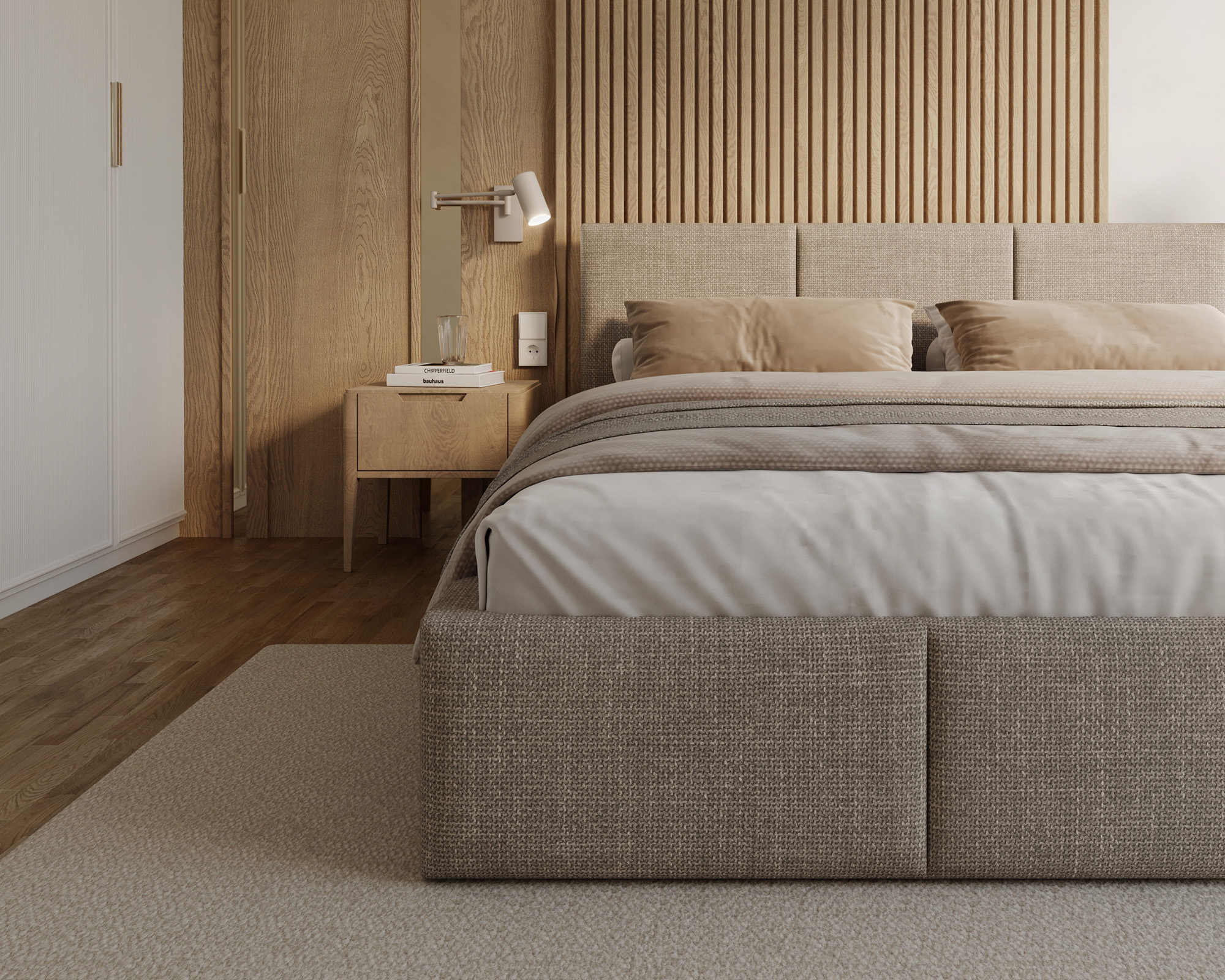 Čalouněná postel FRESIA 90x200cm Béžová Ottawa s úložným prostorem kovový rošt